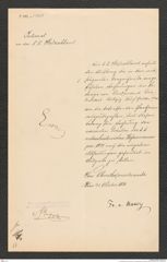 k.k. naturhistorisches Hofmuseum, Intendanzakten 1885-1896 (Hauer), Aktenzahl Z.441.a/1888, Seite 1